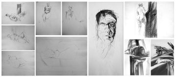 Nils Burwitz; A Collection of Ten Pencil Sketches