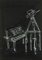 Deborah Bell; Camera on a Tripod with Drawing Board