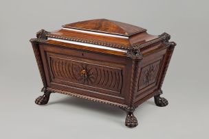 A Regency revival mahogany cellaret
