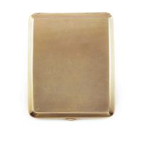 9ct gold cigarette case, Goldsmiths & Silversmiths Co Ltd, Birmingham, 1928
