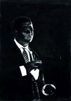 Sam Nhlengethwa; Portrait of Miles Davis
