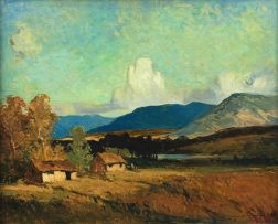 William Timlin; Cottages in an Autumn Landscape