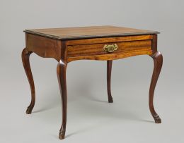 A Cape teak and Robben Island slate-top table, late 18th century