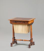 A rosewood work table, 19th century
