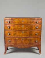 A Victorian mahogany bow-fronted chest of drawers