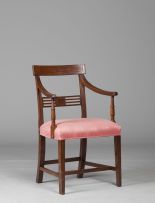 A mahogany armchair, 19th century