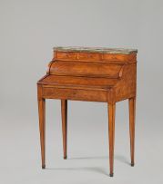 A lady's walnut and rosewood writing bureau, late 19th/early 20th century