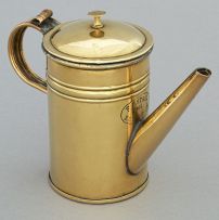 A Cape brass coffee pot, Frederik Johannes Staal, Robertson, 1906