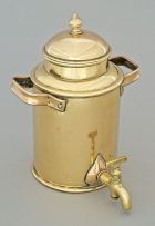 A Cape brass and copper coffee urn, Hendrickus Pit, Worcester, early 20th century