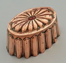 A copper jelly mould, possibly Charles Mathews, 19th century