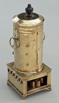 A miniature Cape brass coffee urn and konfoor, early 20th century