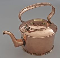 A large copper and brass kettle, Frederik Johannes Staal, 1892