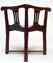 A Cape stinkwood and yellowwood Chippendale style corner chair, late 18th century