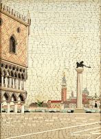 Mosaic panel of St Mark's Square, Venice, 20th century