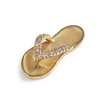 14ct gold and diamond Hawaiian sandal pendant