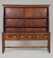 An oak dresser, 19th century and later