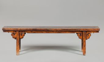 A Southern Chinese Baimu (cypress) bench, Qing Dynasty, 19th century