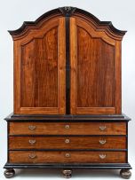 A Cape stinkwood and ebony armoire, second half 18th century