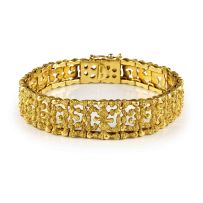 18ct Italian gold fancy-link bracelet, 1970s