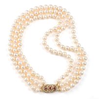 Cultured pearl,necklace