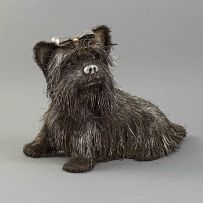 An Italian silver model of a Yorkshire Terrier, Gianmaria Buccellati, .800 standard