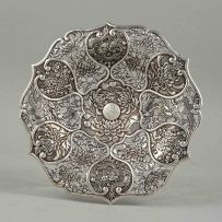A Chinese Export silver dish, Shanghai,Qing Dynasty, late 19th/early 20th century,