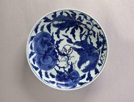 A rare Japanese Arita blue and white VOC dish, Edo Period, late 17th century
