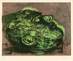 William Kentridge; Mayakovsky Head (Green)