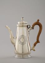 A George II silver coffee pot, John White I, London, 1738