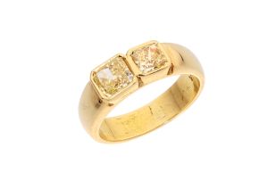Diamond two-stone ring