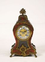 A French boulle mantle clock, late 19th/early 20th century