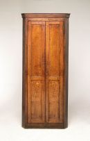 An oak corner cupboard, 18th century