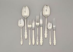 An American 'English Provincial' pattern sterling silver part flatware service, Reed & Barton, modern