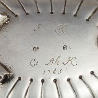 A silver sugar dish, maker's mark probably a variation of that of Jochim Heisling, Snr, Stade, 1765