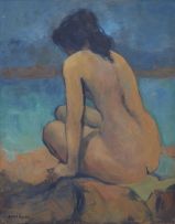 Alexander Rose-Innes; Seated Nude at the Beach