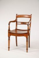 A fruitwood armchair, 19th century