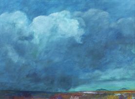 Fred Schimmel; Extensive Landscape Under a Stormy Sky