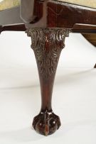 A George II style mahogany four-chair back settee