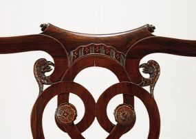 A George II style mahogany armchair