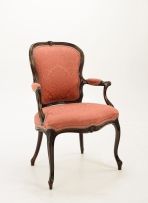 A George III mahogany open armchair