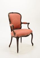 A George III mahogany open armchair