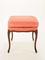 George III mahogany and upholstered stool