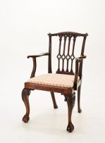 A George III style mahogany armchair