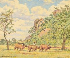 Erich Mayer; Cattle in a Landscape