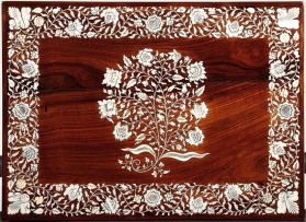 A rosewood and ivory-inlaid work box, 18th century, Vizagpatam