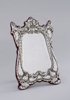 An Edward VII silver easelback mirror, George Nathan & Ridley Hayes, Birmingham, 1902
