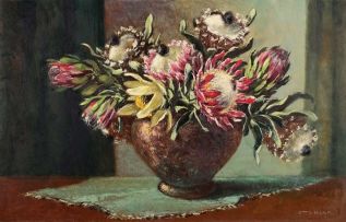 Otto Klar; Still Life of Proteas
