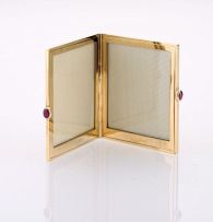 9ct gold miniature double photograph frame, Jacques Cartier, Cartier