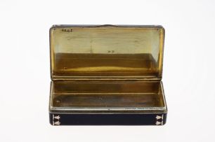 Art Deco black lacquer, gold and silver-gilt box, Cartier