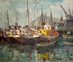 Herbert Coetzee; Boats in the Harbour